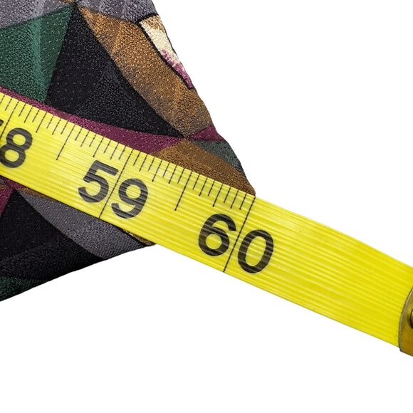Stefano Milano Mens Silk Dress Tie Made in Italy Geometric Design 60"‎ 3.75" - Picture 10 of 10